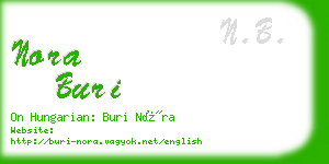 nora buri business card